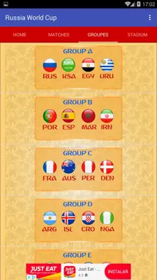 Russia World Cup android App screenshot 2